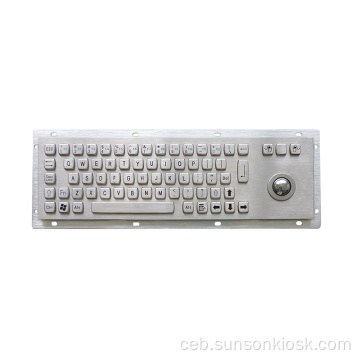 USB Wired Numeric Metal Keyboard nga adunay Trackball